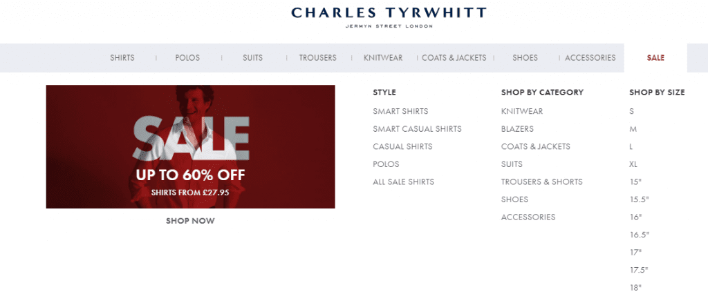 Charles Tyrwhitt sale example